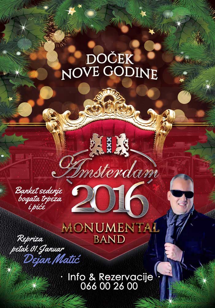Splav restoran AMSTERDAM Beograd nova godina 2017