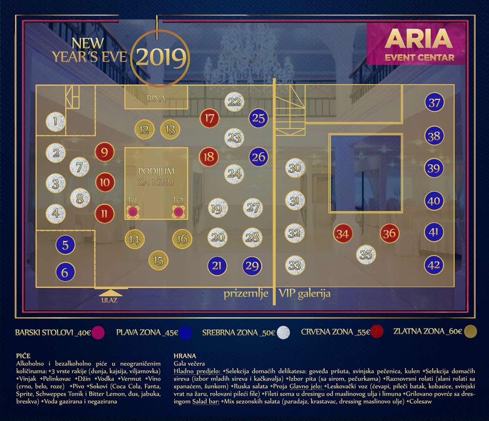 mapa aria event centar 