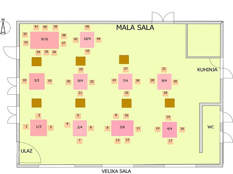 etno restoran curan nova godina mapa sedenja mala sala