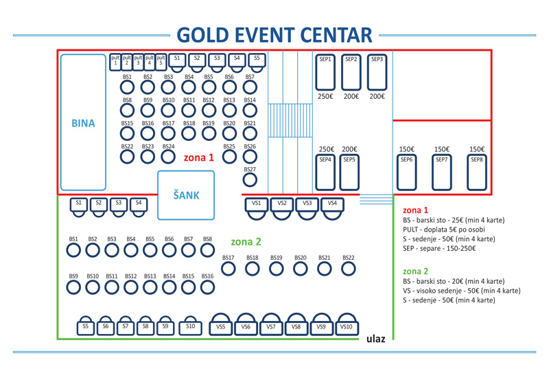 gold event center map