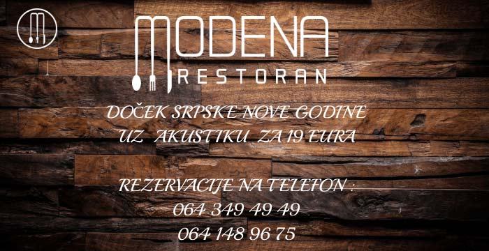 restoran modena art srpska nova godina