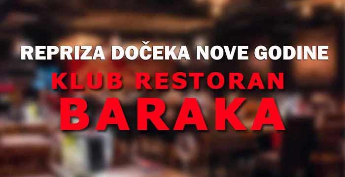 Klub restoran Baraka repriza Nove godine